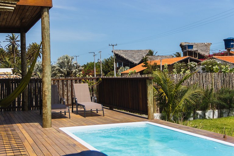 Casa aconchegante vista mar na Barrinha até 7 p