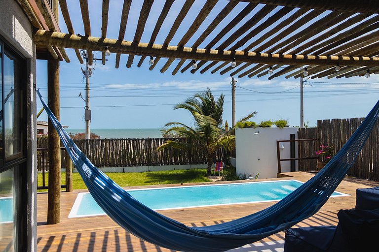Casa aconchegante vista mar na Barrinha até 7 p