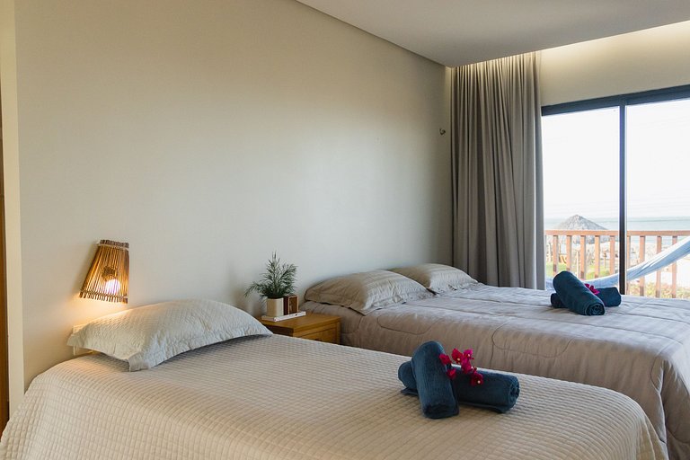 Casa aconchegante vista mar na Barrinha até 7 p