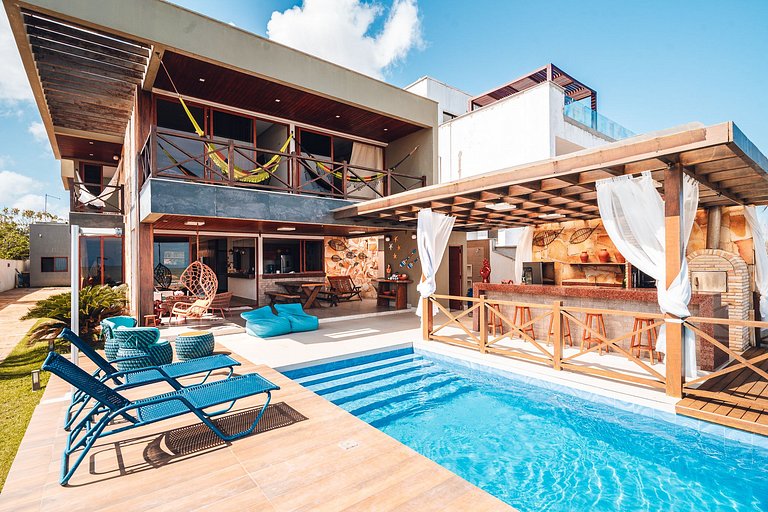Casa à beira-mar no Coqueiro, Piauí, até 12 pes